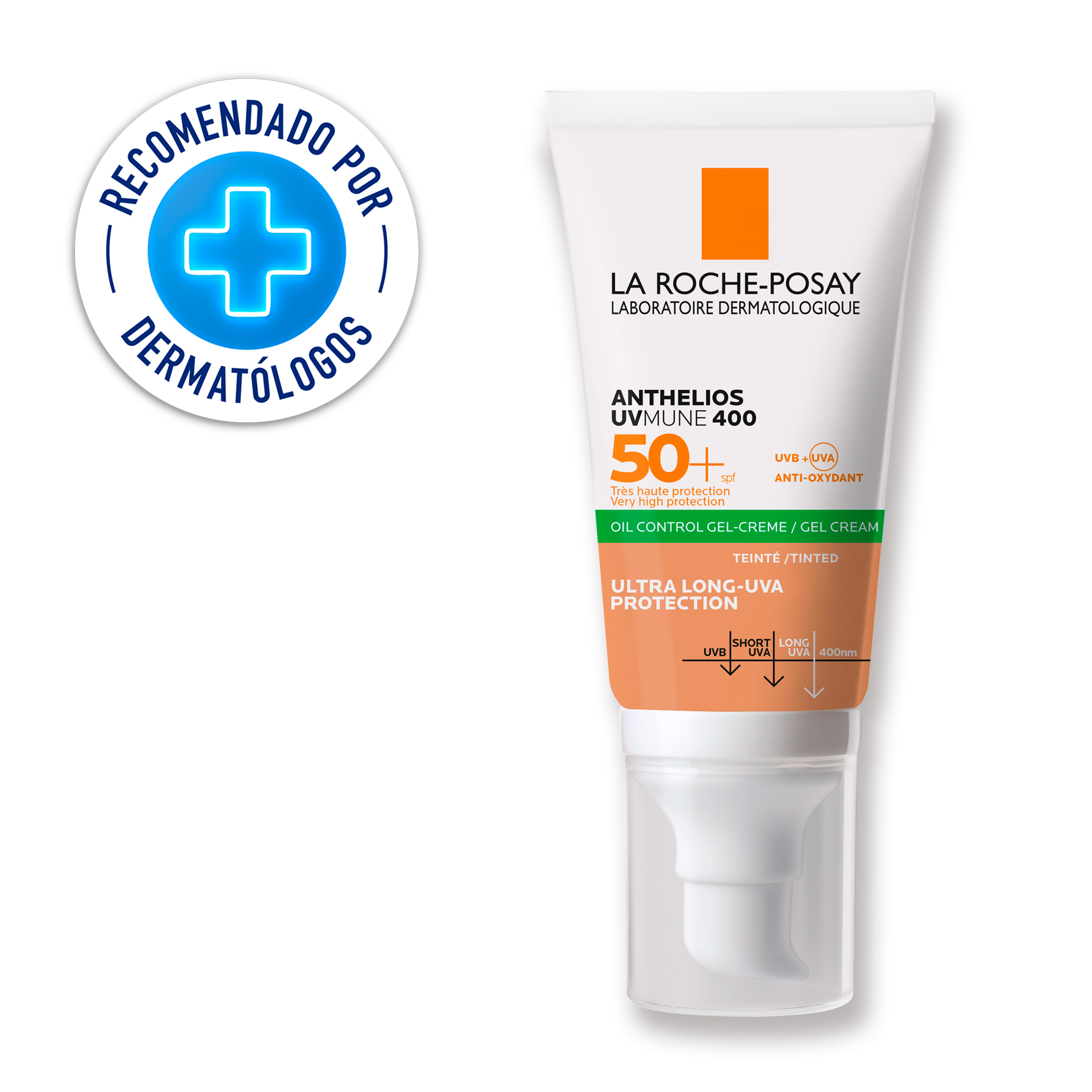 Lrp Anthelios Xl Protector Solar Toque Seco Piel Grasa Con Color Spf50+ 50ml Crema Facial