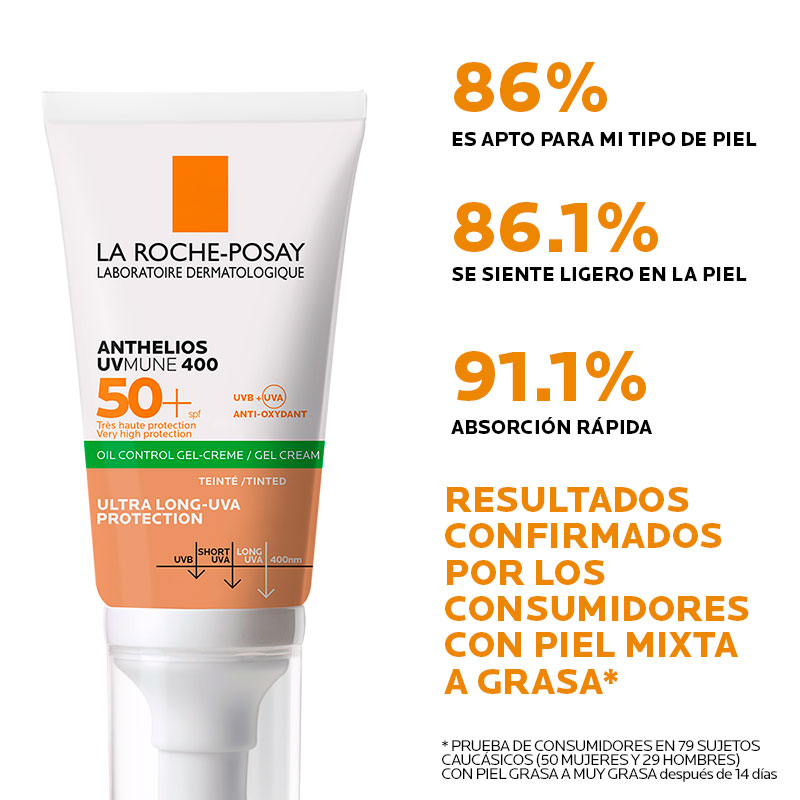 Lrp Anthelios Xl Protector Solar Toque Seco Piel Grasa Con Color Spf50+ 50ml Crema Facial - Imagen 2